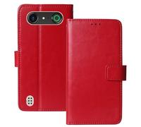 Anybird Flip Premium Cuir Housse Magnétique Téléphone Coque pour Doro Aurora A10 / A11 Étui Cas Couverture Protecteur Case Portefeuille Cover Business Wallet (Rouge)