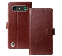 Anybird Flip Premium Cuir Housse Magnétique Téléphone Coque pour Doro Aurora A10 / A11 Étui Cas Couverture Protecteur Case Portefeuille Cover Business Wallet (Brun)