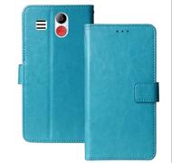 Anybird Flip Premium Cuir Housse Magnétique Téléphone Coque pour Energizer E4 1.77" Étui Cas Couverture Protecteur Case Portefeuille Cover Business Wallet (Bleu)