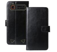 Anybird Flip Premium Cuir Housse Magnétique Téléphone Coque pour Gigaset GLX8 Plus 2.4" Étui Cas Couverture Protecteur Case Portefeuille Cover Business Wallet (Noir)