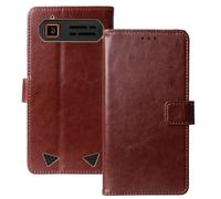 Anybird Flip Premium Cuir Housse Magnétique Téléphone Coque pour Gigaset GLX8 Plus 2.4" Étui Cas Couverture Protecteur Case Portefeuille Cover Business Wallet (Brun)
