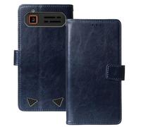 Anybird Flip Premium Cuir Housse Magnétique Téléphone Coque pour Gigaset GLX8 Plus 2.4" Étui Cas Couverture Protecteur Case Portefeuille Cover Business Wallet (Bleu Fonce)
