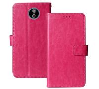Anybird Flip Premium Cuir Housse Magnétique Téléphone Coque pour HMD 210 4G 2.4" / Nokia 210 4G 2.4" Étui Cas Couverture Protecteur Case Portefeuille Cover Business Wallet (Rose)