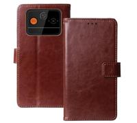 Anybird Flip Premium Cuir Housse Magnétique Téléphone Coque pour iHunt Primo 4G 2.4" Étui Cas Couverture Protecteur Case Portefeuille Cover Business Wallet (Brun)