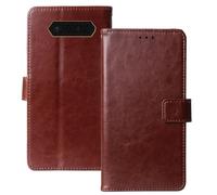Anybird Flip Premium Cuir Housse Magnétique Téléphone Coque pour JCB Tradesman 2F 4G 2.4" Étui Cas Couverture Protecteur Case Portefeuille Cover Business Wallet (Brun)