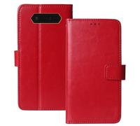 Anybird Flip Premium Cuir Housse Magnétique Téléphone Coque pour JCB Tradesman 2F 4G 2.4" Étui Cas Couverture Protecteur Case Portefeuille Cover Business Wallet (Rouge)