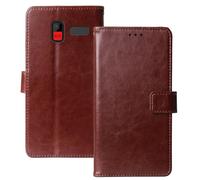 Anybird Flip Premium Cuir Housse Magnétique Téléphone Coque pour Konrow Senior 280 2.8" Étui Cas Couverture Protecteur Case Portefeuille Cover Business Wallet (Brun)