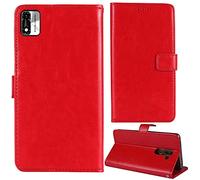 Anybird Flip Premium Cuir Housse Magnétique Téléphone Coque pour Konrow Star 55 / Star 55 Plus/Star 55 Max 5.45" Étui Cas Couverture Protecteur Case Portefeuille Cover Business Wallet (Rouge)