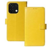 Anybird Flip Premium Cuir Housse Magnétique Téléphone Coque pour Logicom Cosmo M2 Pro 6.75" Étui Cas Couverture Protecteur Case Portefeuille Cover Business Wallet (Jaune)
