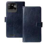 Anybird Flip Premium Cuir Housse Magnétique Téléphone Coque pour Logicom EZY 2 5" Étui Cas Couverture Protecteur Case Portefeuille Cover Business Wallet (Bleu Fonce)