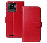 Anybird Flip Premium Cuir Housse Magnétique Téléphone Coque pour Logicom EZY 2 5" Étui Cas Couverture Protecteur Case Portefeuille Cover Business Wallet (Rouge)