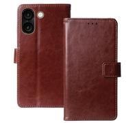 Anybird Flip Premium Cuir Housse Magnétique Téléphone Coque pour Logicom Orion E1 6.75" Étui Cas Couverture Protecteur Case Portefeuille Cover Business Wallet (Brun)