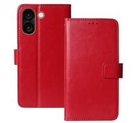 Anybird Flip Premium Cuir Housse Magnétique Téléphone Coque pour Logicom Orion E1 Plus 6.75" Étui Cas Couverture Protecteur Case Portefeuille Cover Business Wallet (Rouge)
