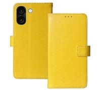 Anybird Flip Premium Cuir Housse Magnétique Téléphone Coque pour Logicom Orion E1 Plus 6.75" Étui Cas Couverture Protecteur Case Portefeuille Cover Business Wallet (Jaune)