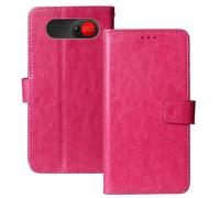Anybird Flip Premium Cuir Housse Magnétique Téléphone Coque pour Logicom Posh S85 2.51" Étui Cas Couverture Protecteur Case Portefeuille Cover Business Wallet (Rose)