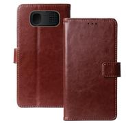 Anybird Flip Premium Cuir Housse Magnétique Téléphone Coque pour Maxcom Comfort MM461 1.8" Étui Cas Couverture Protecteur Case Portefeuille Cover Business Wallet (Brun)