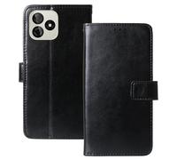 Anybird Flip Premium Cuir Housse Magnétique Téléphone Coque pour Pinwheel Genesis 4 6.7" Étui Cas Couverture Protecteur Case Portefeuille Cover Business Wallet (Noir)