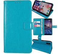 Anybird Flip Premium Cuir Housse Magnétique Téléphone Coque pour Tecno Spark Go 3 6.74" Étui Cas Couverture Protecteur Case Portefeuille Cover Business Wallet (Bleu)