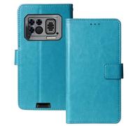 Anybird Flip Premium Cuir Housse Magnétique Téléphone TPU Silicone Coque pour DOOGEE S200 Max 6.72" Étui Cas Couverture Protecteur Case Portefeuille Cover Business Wallet (Bleu)