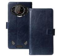 Anybird Flip Premium Cuir Housse Magnétique Téléphone TPU Silicone Coque pour DOOGEE S200 Ultra 5G Étui Cas Couverture Protecteur Case Portefeuille Cover Business Wallet (Bleu Fonce)