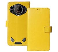 Anybird Flip Premium Cuir Housse Magnétique Téléphone TPU Silicone Coque pour DOOGEE S200 Ultra 5G Étui Cas Couverture Protecteur Case Portefeuille Cover Business Wallet (Jaune)