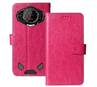 Anybird Flip Premium Cuir Housse Magnétique Téléphone TPU Silicone Coque pour Doogee S200X VIP 6.72" Étui Cas Couverture Protecteur Case Portefeuille Cover Business Wallet (Rose)