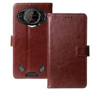 Anybird Flip Premium Cuir Housse Magnétique Téléphone TPU Silicone Coque pour Doogee S200X VIP 6.72" Étui Cas Couverture Protecteur Case Portefeuille Cover Business Wallet (Brun)