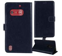 Anybird Flip Premium Cuir Housse Magnétique Téléphone TPU Silicone Coque pour Doro 1880/1881 2.4" Étui Cas Couverture Protecteur Case Portefeuille Cover Business Wallet (Bleu Fonce)