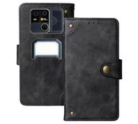 Anybird Flip Retro Cuir Housse Magnétique Téléphone Coque pour AGM G3 5G 6.72" Étui Cas Couverture Protecteur Case Cover (Noir)