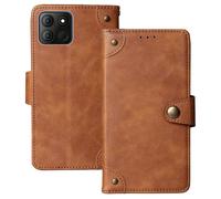 Anybird Flip Retro Cuir Housse Magnétique Téléphone Coque pour Aligator S6600 Duo 6.6" Étui Cas Couverture Protecteur Case Cover (Brun)