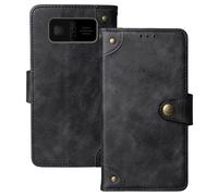 Anybird Flip Retro Cuir Housse Magnétique Téléphone Coque pour Beafon SL230 1.8" Étui Cas Couverture Protecteur Case Cover (Noir)