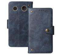 Anybird Flip Retro Cuir Housse Magnétique Téléphone Coque pour Beafon SL645 Plus LTE 4G 2.8" Étui Cas Couverture Protecteur Case Cover (Bleu)
