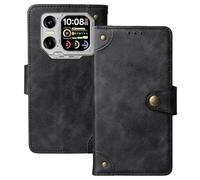 Anybird Flip Retro Cuir Housse Magnétique Téléphone Coque pour Blackview XPLORE X1 6.78" Étui Cas Couverture Protecteur Case Cover (Noir)