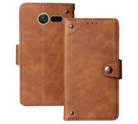 Anybird Flip Retro Cuir Housse Magnétique Téléphone Coque pour BRONDI Contender 3" Étui Cas Couverture Protecteur Case Cover (Brun)