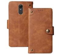 Anybird Flip Retro Cuir Housse Magnétique Téléphone Coque pour BRONDI Magnum 4 2.8" Étui Cas Couverture Protecteur Case Cover (Brun)