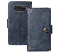 Anybird Flip Retro Cuir Housse Magnétique Téléphone Coque pour Emporia Joy 4G 2.8" Étui Cas Couverture Protecteur Case Cover (Bleu)