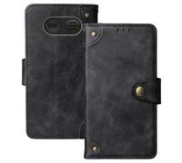 Anybird Flip Retro Cuir Housse Magnétique Téléphone Coque pour Emporia Joy LTE 4G 2.8" Étui Cas Couverture Protecteur Case Cover (Noir)