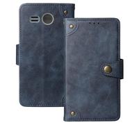Anybird Flip Retro Cuir Housse Magnétique Téléphone Coque pour Gigaset GL7 2.8" Étui Cas Couverture Protecteur Case Cover (Bleu)