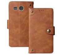 Anybird Flip Retro Cuir Housse Magnétique Téléphone Coque pour Gigaset GL7 2.8" Étui Cas Couverture Protecteur Case Cover (Brun)