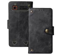 Anybird Flip Retro Cuir Housse Magnétique Téléphone Coque pour Gigaset GLX8 Plus 2.4" Étui Cas Couverture Protecteur Case Cover (Noir)