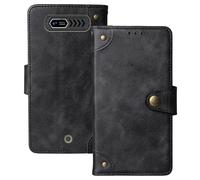 Anybird Flip Retro Cuir Housse Magnétique Téléphone Coque pour Hammer H Forge 2.4" Étui Cas Couverture Protecteur Case Cover (Noir)