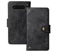 Anybird Flip Retro Cuir Housse Magnétique Téléphone Coque pour JCB Tradesman 2F 4G 2.4" Étui Cas Couverture Protecteur Case Cover (Noir)