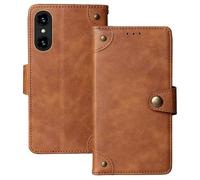 Anybird Flip Retro Cuir Housse Magnétique Téléphone Coque pour Logicom Comet 6.51" Étui Cas Couverture Protecteur Case Cover (Brun)