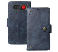 Anybird Flip Retro Cuir Housse Magnétique Téléphone Coque pour Logicom Posh S85 2.51" Étui Cas Couverture Protecteur Case Cover (Bleu)
