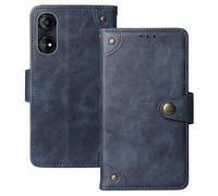 Anybird Flip Retro Cuir Housse Magnétique Téléphone Coque pour Logicom Smart Pro 6.7" Étui Cas Couverture Protecteur Case Cover (Bleu)