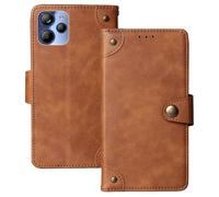 Anybird Flip Retro Cuir Housse Magnétique Téléphone Coque pour Lunar Eclipse L1 5G 6.79" Étui Cas Couverture Protecteur Case Cover (Brun)