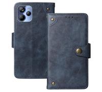 Anybird Flip Retro Cuir Housse Magnétique Téléphone Coque pour Lunar Eclipse L1 5G 6.79" Étui Cas Couverture Protecteur Case Cover (Bleu)