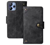 Anybird Flip Retro Cuir Housse Magnétique Téléphone Coque pour Lunar Eclipse L1 5G 6.79" Étui Cas Couverture Protecteur Case Cover (Noir)