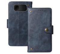 Anybird Flip Retro Cuir Housse Magnétique Téléphone Coque pour Maxcom Comfort MM461 1.8" Étui Cas Couverture Protecteur Case Cover (Bleu)