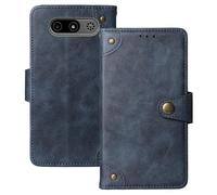 Anybird Flip Retro Cuir Housse Magnétique Téléphone Coque pour MyPhone 7340 LTE 2.8" Étui Cas Couverture Protecteur Case Cover (Bleu)